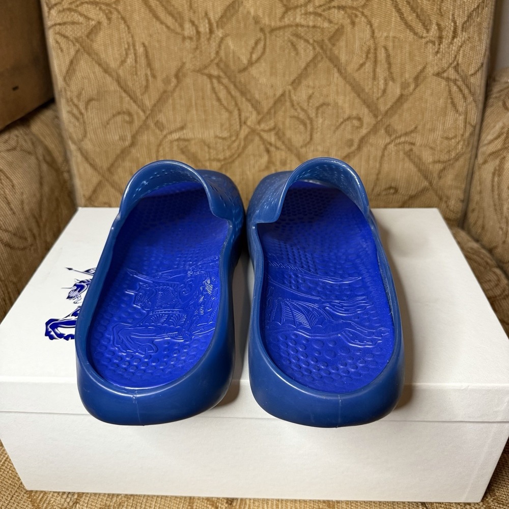 Burberry Men's "Stingray" Rubber Pool Slide Flip Flop Midnight Shoes US 8 EU 41 - Picture 6 of 9